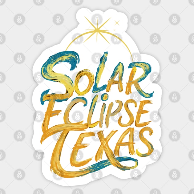 Solar Eclipse Texas Sticker by JessArty